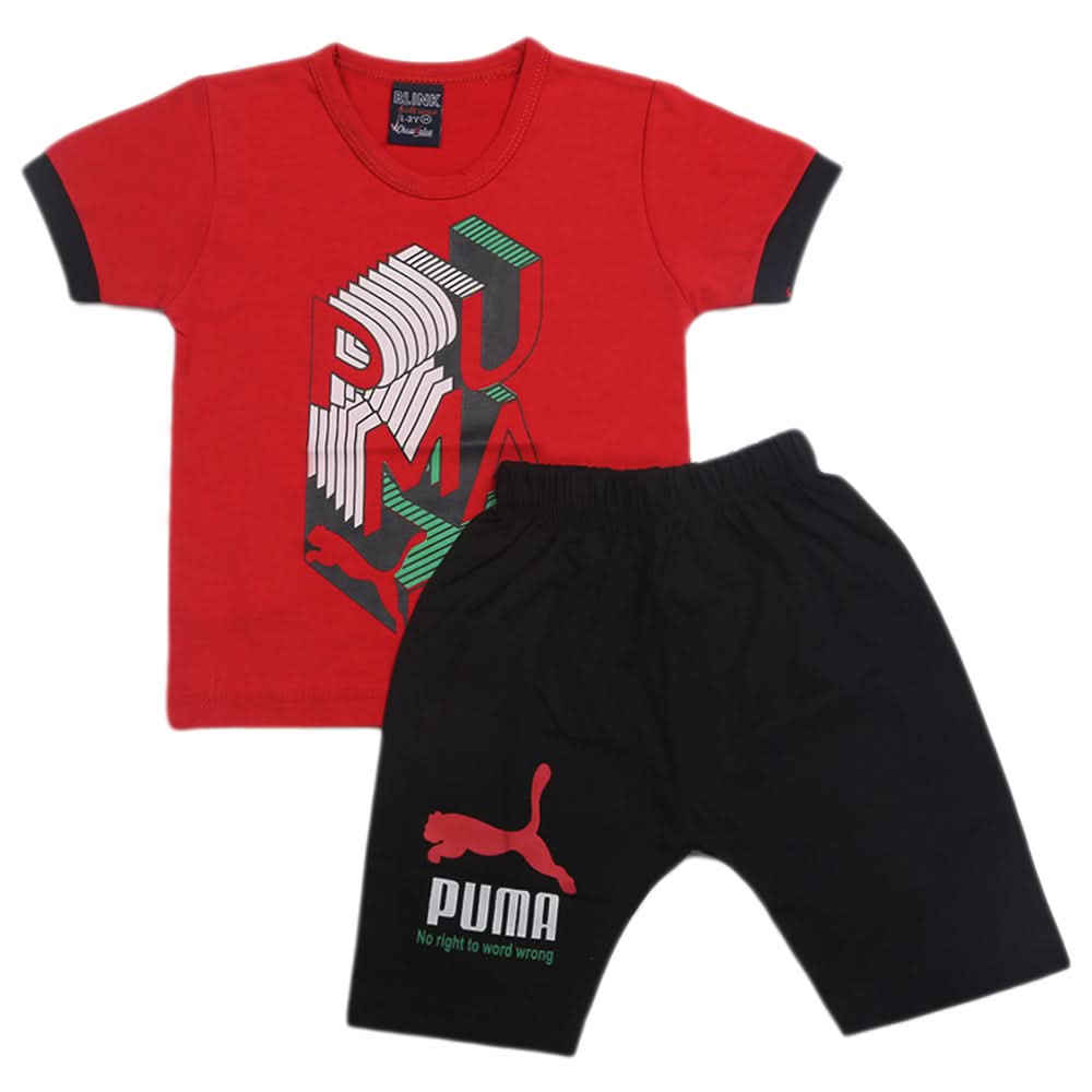 Boys Short Suits - Red, Kids, Boys Sets And Suits, Chase Value, Chase Value