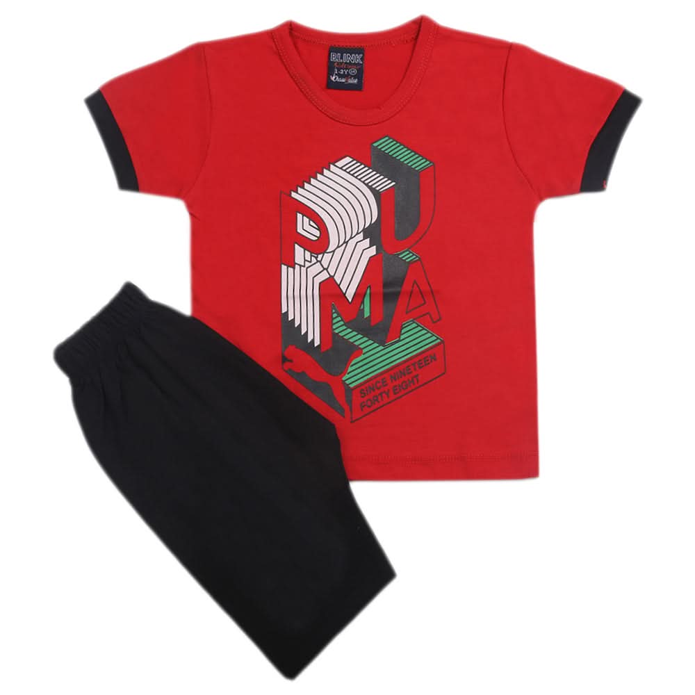 Boys Short Suits - Red, Kids, Boys Sets And Suits, Chase Value, Chase Value