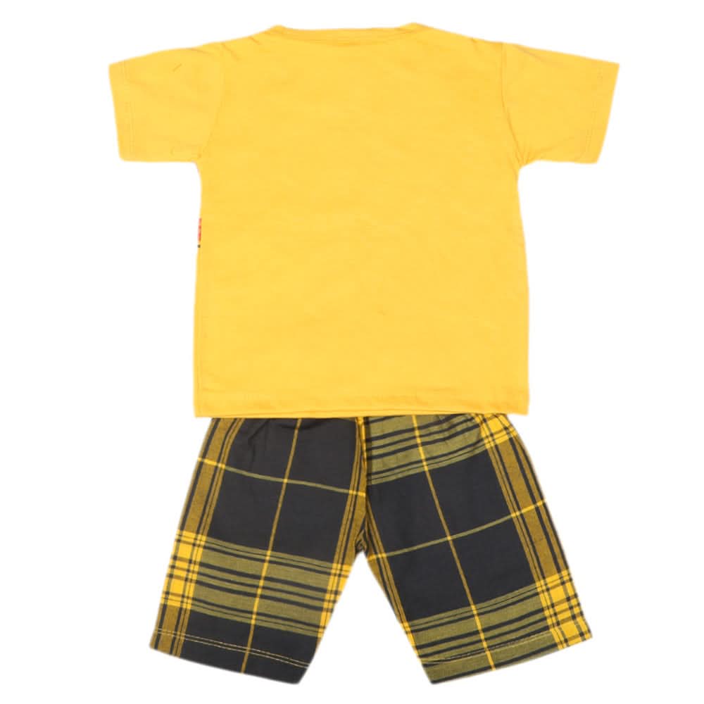 Boys 2 Pcs Suit Half Sleeves - Yellow, Kids, Boys Sets And Suits, Chase Value, Chase Value