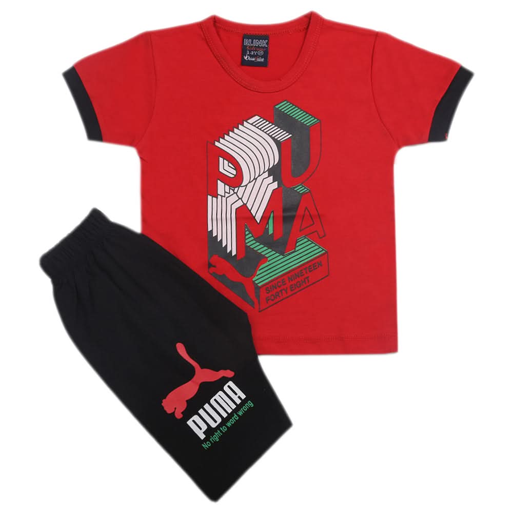 Boys Short Suits - Red, Kids, Boys Sets And Suits, Chase Value, Chase Value