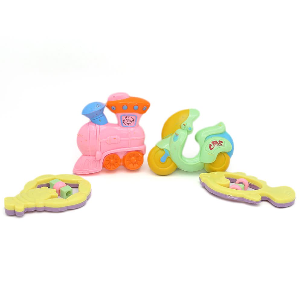 Rattle 4 Piece Set - Multi, Kids, New Born Rattles And Toys, Chase Value, Chase Value