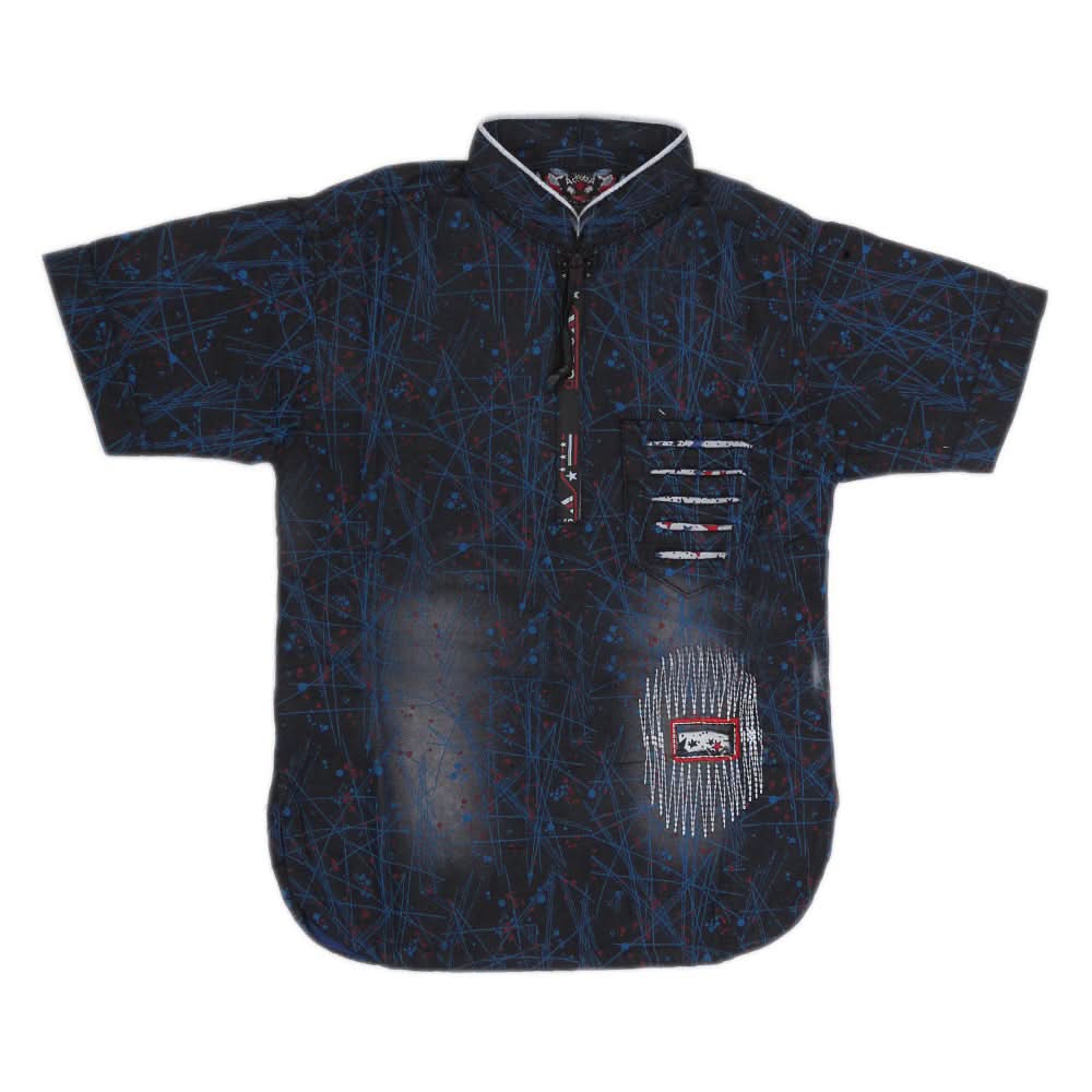 Boys Half Sleeves Casual Shirt - Blue, Kids, Boys Shirts, Chase Value, Chase Value