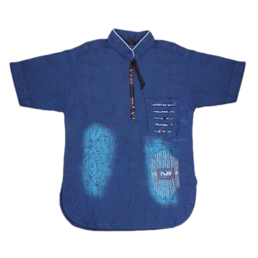 Boys Half Sleeves Casual Shirt - Light Blue, Kids, Boys Shirts, Chase Value, Chase Value
