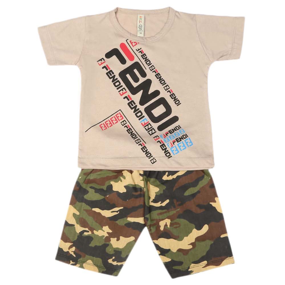 Boys 2 Pcs Suit Half Sleeves - Light Grey, Kids, Boys Sets And Suits, Chase Value, Chase Value