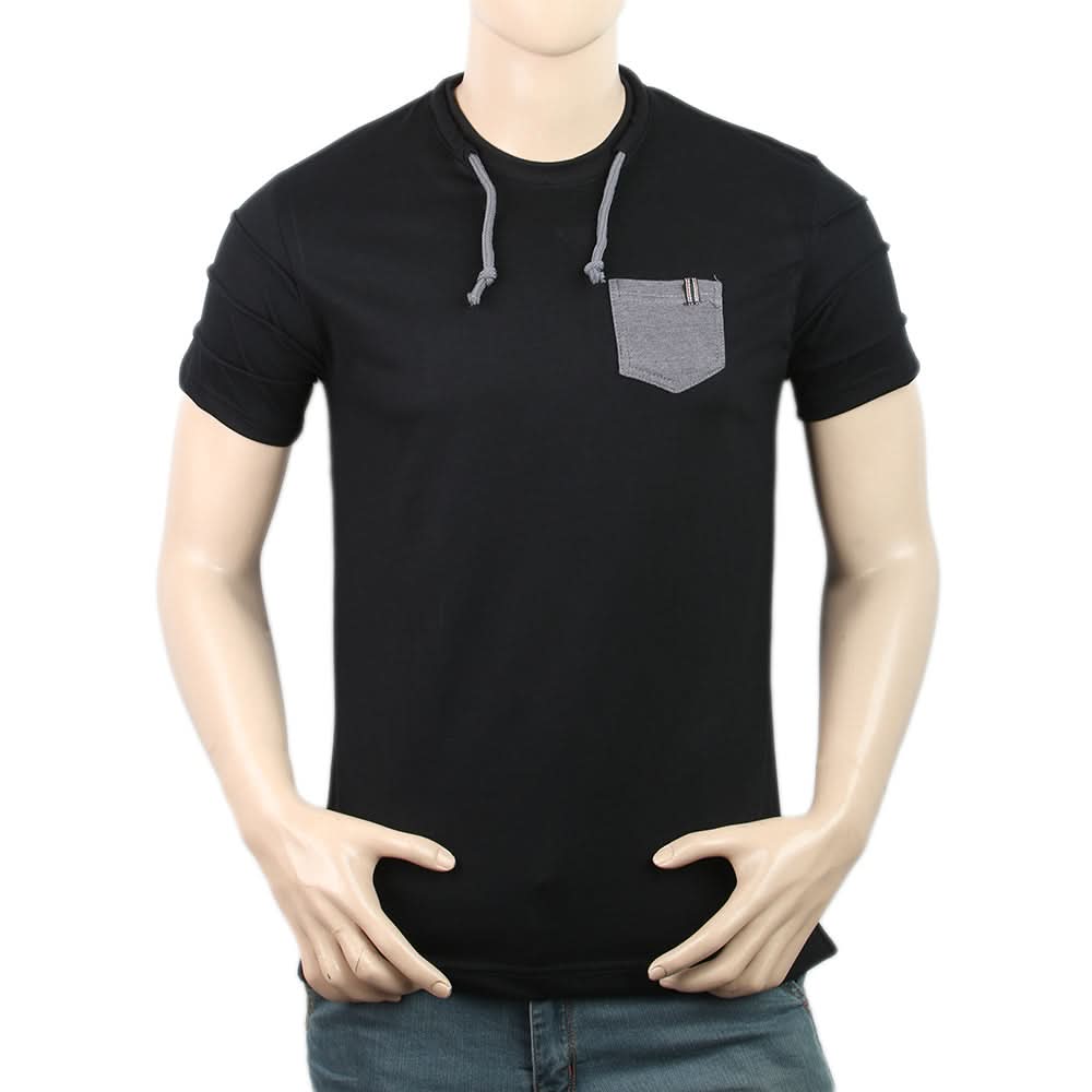 Men's Half Sleeves T-Shirt - Black, Men, T-Shirts And Polos, Chase Value, Chase Value