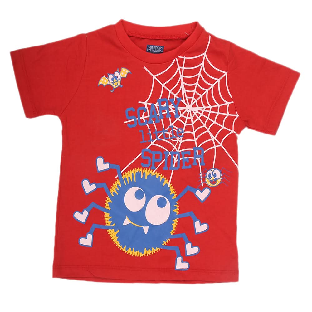 Boys Half Sleeves Jersey T-Shirt - Red, Kids, Boys T-Shirts, Chase Value, Chase Value