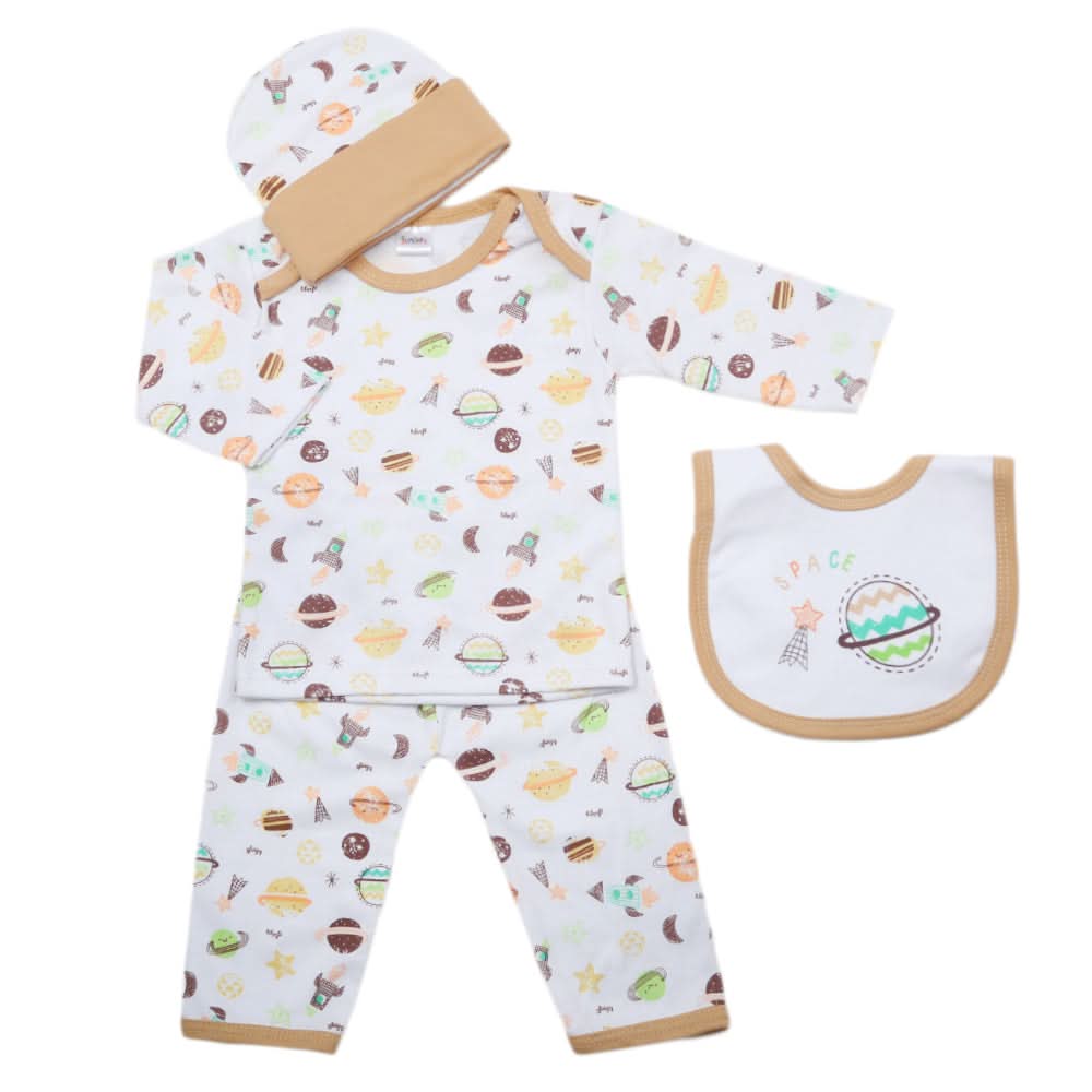 Newborn Gift Set 5Pcs - Brown, Kids, Newborn Girls Sets And Suits, Chase Value, Chase Value