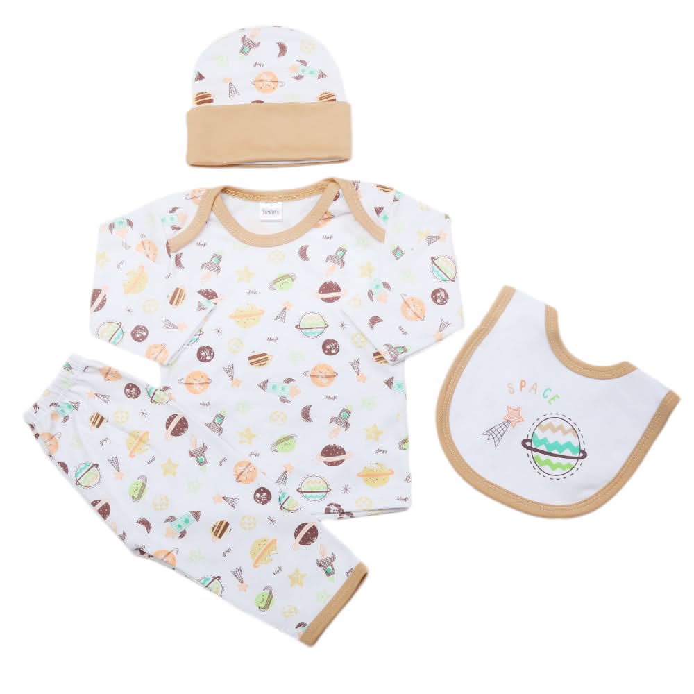 Newborn Gift Set 5Pcs - Brown, Kids, Newborn Girls Sets And Suits, Chase Value, Chase Value