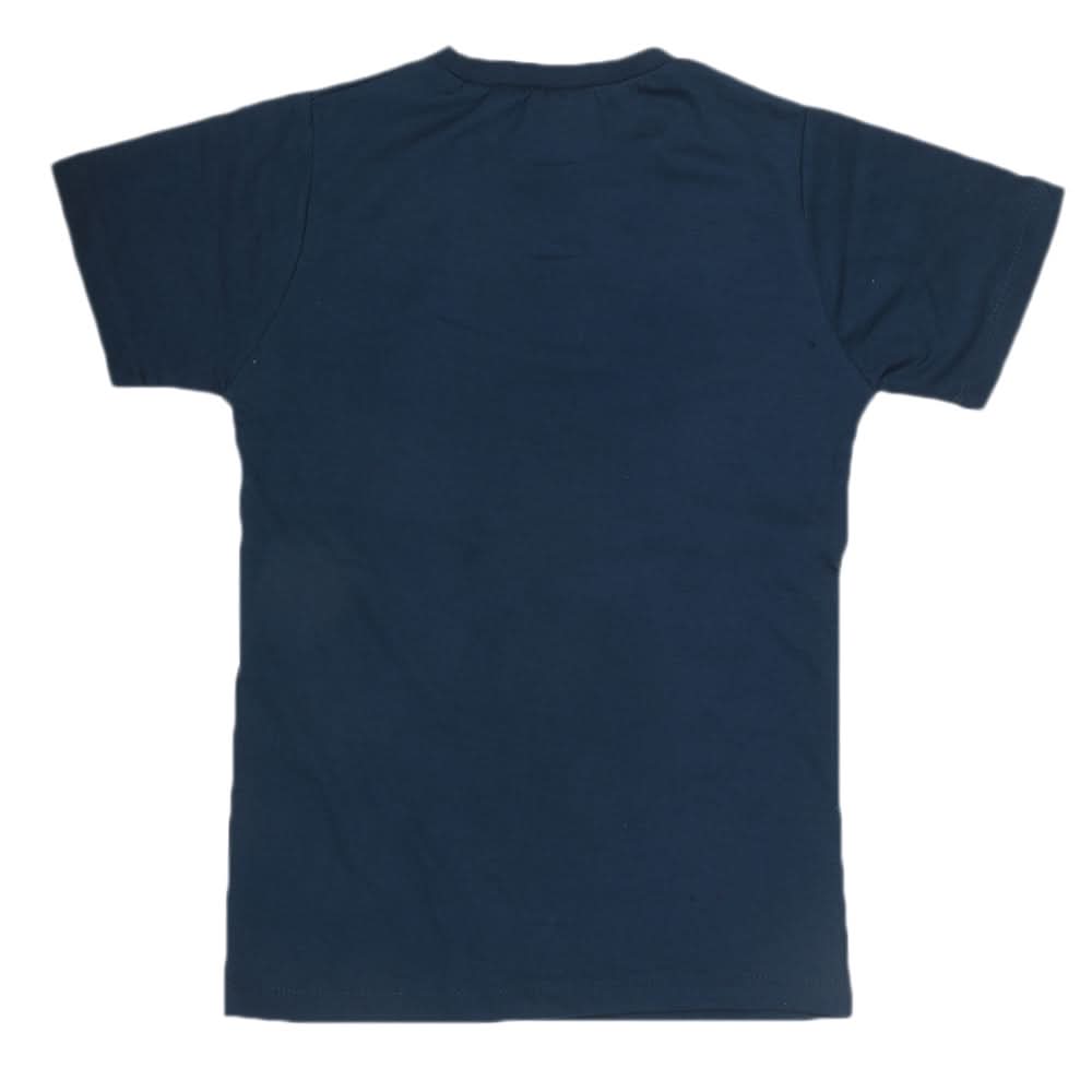Boys Half Sleeves Jersey T-Shirt - Steel Blue, Kids, Boys T-Shirts, Chase Value, Chase Value