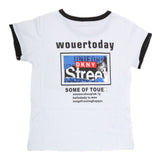 Boys Half Sleeves T-Shirt - White, Kids, Boys T-Shirts, Chase Value, Chase Value