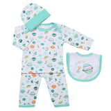 Newborn Gift Set 5Pcs - Cyan, Kids, Newborn Girls Sets And Suits, Chase Value, Chase Value