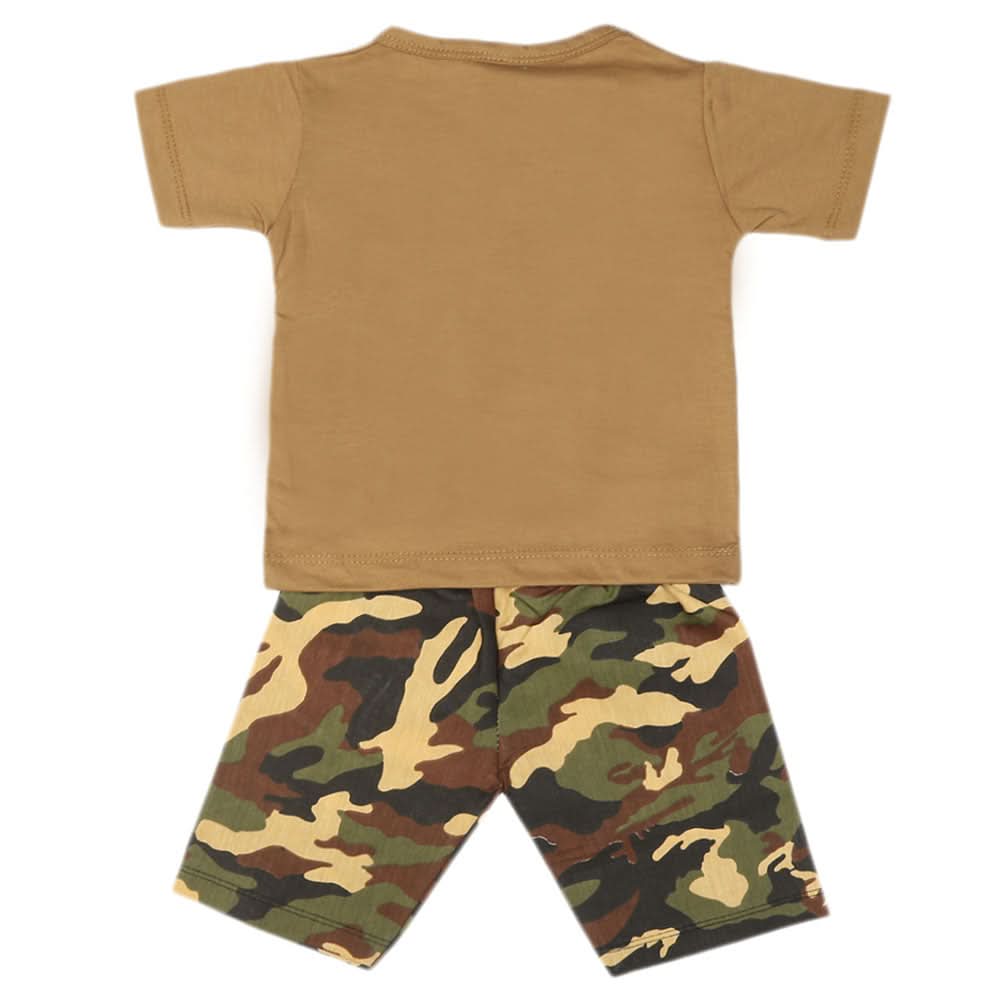 Boys 2 Pcs Suit Half Sleeves - Khaki, Kids, Boys Sets And Suits, Chase Value, Chase Value