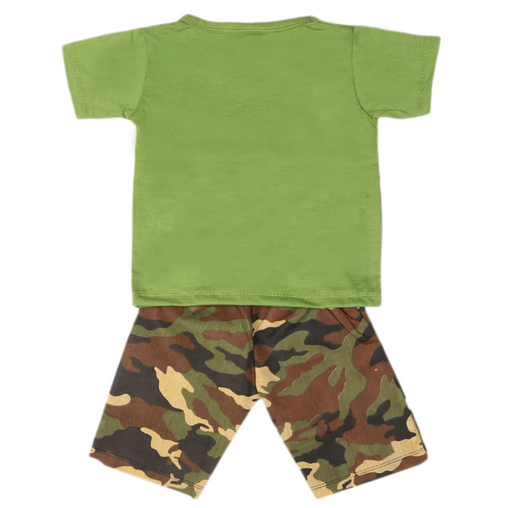 Boys 2 Pcs Suit Half Sleeves - Green, Kids, Boys Sets And Suits, Chase Value, Chase Value