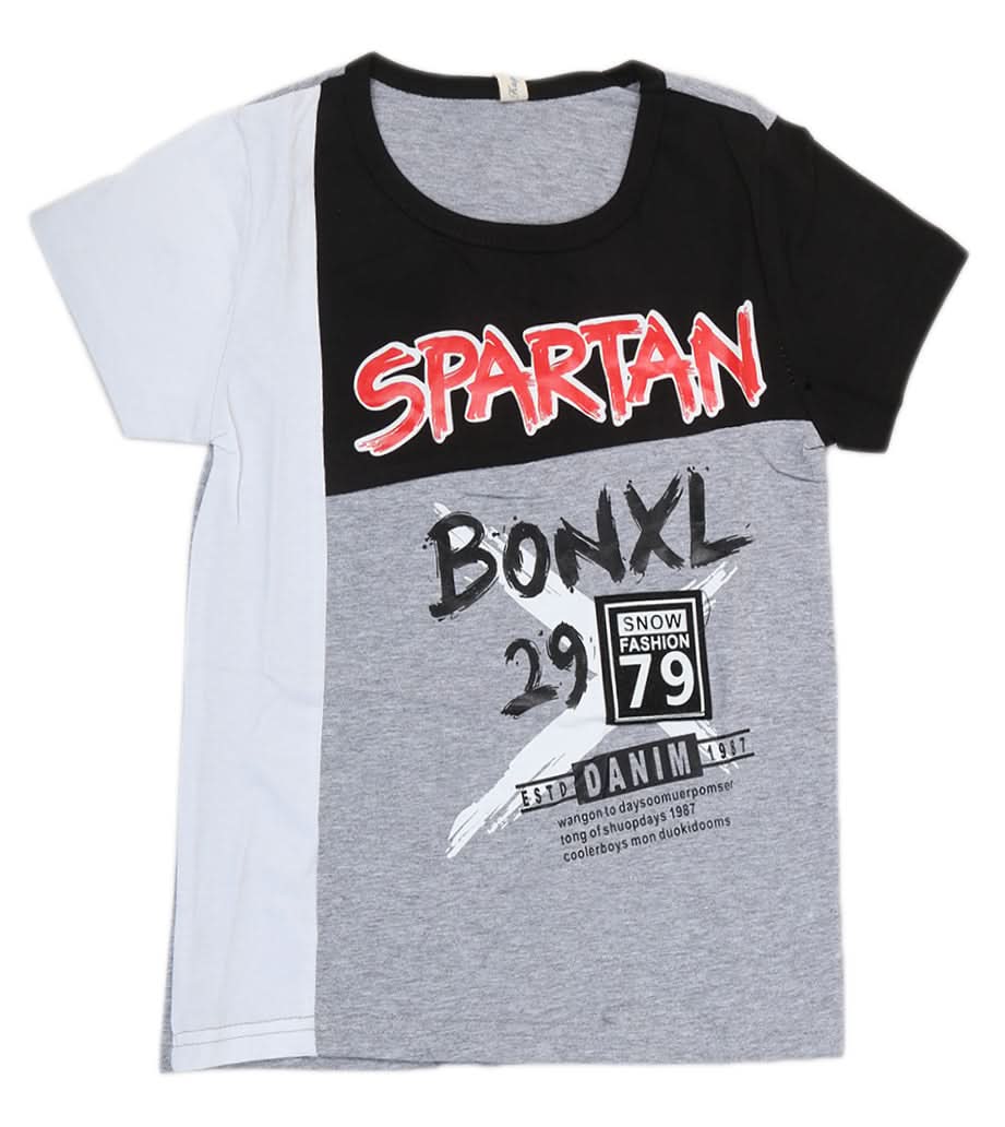 Boys Half Sleeves T-Shirt - Grey, Kids, Boys T-Shirts, Chase Value, Chase Value