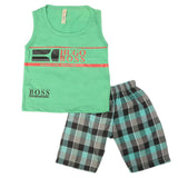Boys 2 Pcs Suit Sando - Green, Kids, Boys Sets And Suits, Chase Value, Chase Value