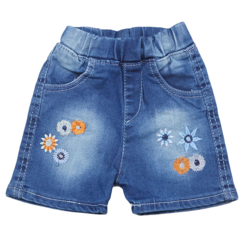 Newborn Girls Denim Short - Blue, Kids, Newborn Girls Shorts Skirts And Pants, Chase Value, Chase Value