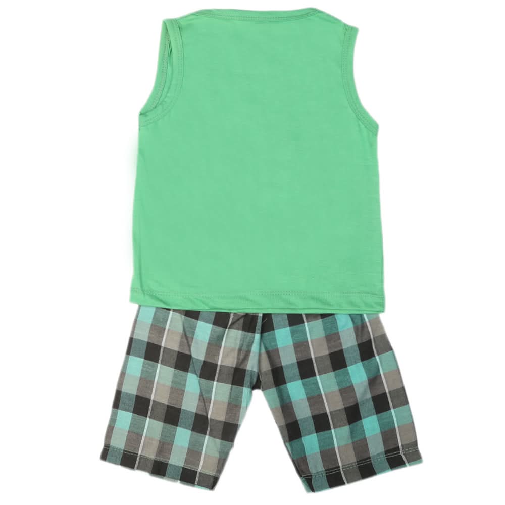 Boys 2 Pcs Suit Sando - Green, Kids, Boys Sets And Suits, Chase Value, Chase Value