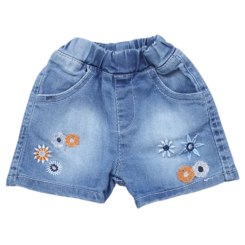 Newborn Girls Denim Short - Light Blue, Kids, Newborn Girls Shorts Skirts And Pants, Chase Value, Chase Value