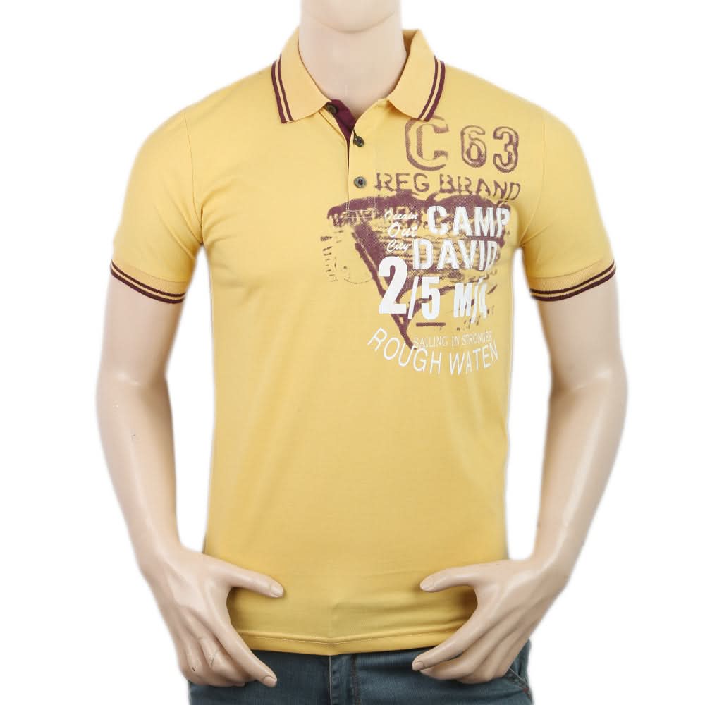 Men's Half Sleeves Polo T-Shirt - Yellow, Men, T-Shirts And Polos, Chase Value, Chase Value
