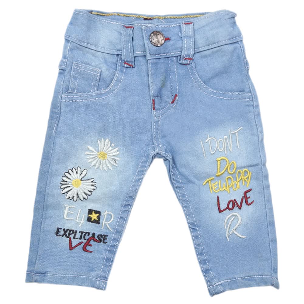 Newborn Girls Denim Pant - Light Blue, Kids, Newborn Girls Shorts Skirts And Pants, Chase Value, Chase Value