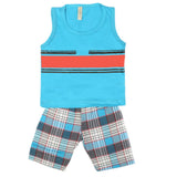 Boys 2 Pcs Sando Suit - Blue, Kids, Boys Sets And Suits, Chase Value, Chase Value