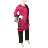 Women's Embroidered 3Pcs Suit - Dark Pink, Women, Shalwar Suits, Chase Value, Chase Value