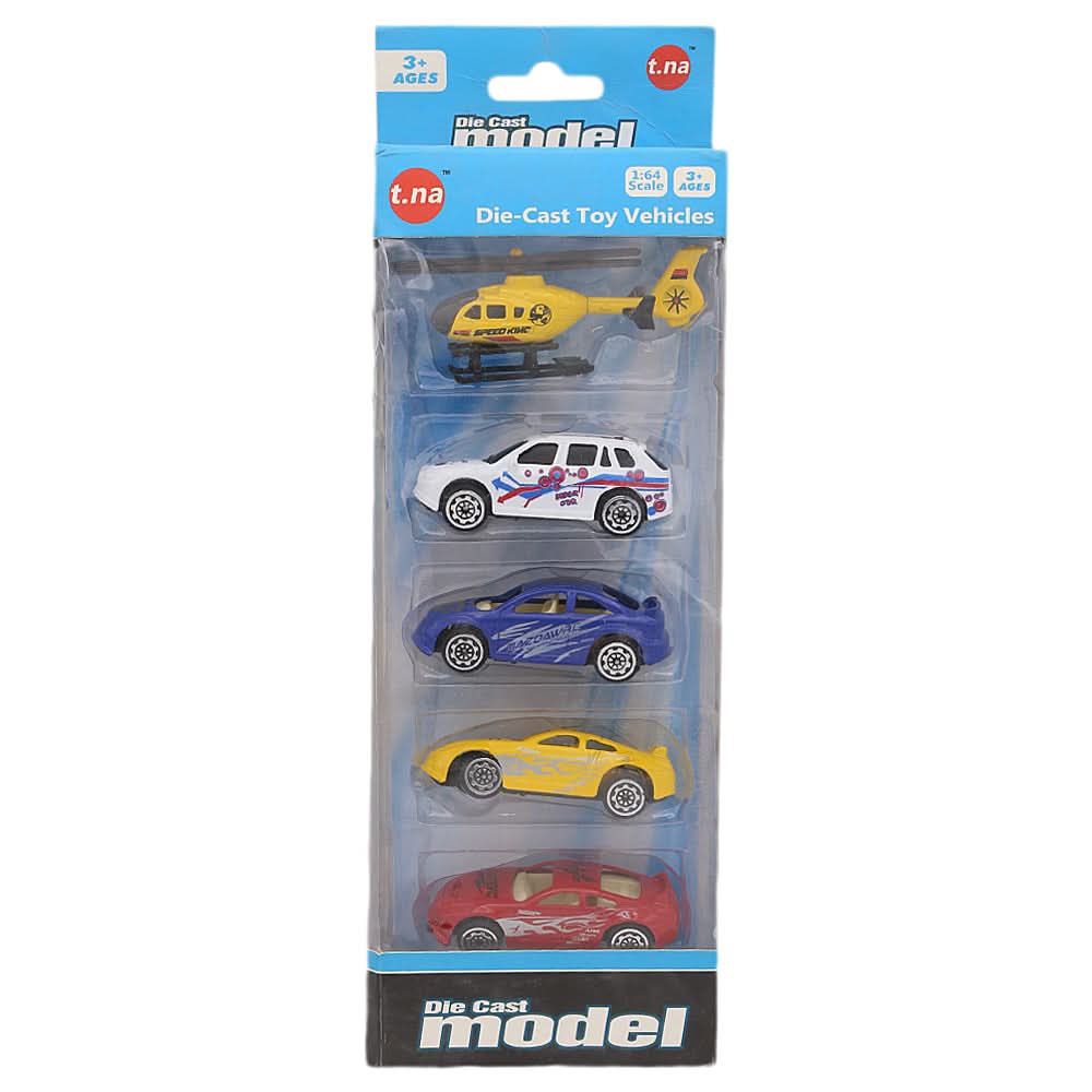 Die Cast Metal Car Set 5 Piece - Multi, Kids, Battery Operated Toys, Chase Value, Chase Value
