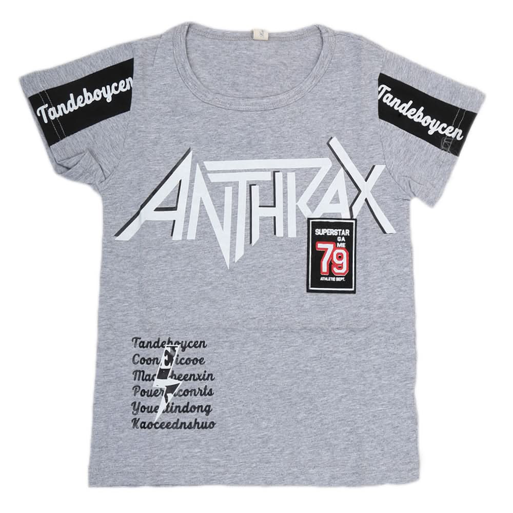 Boys Half Sleeves T-Shirt - Grey, Kids, Boys T-Shirts, Chase Value, Chase Value