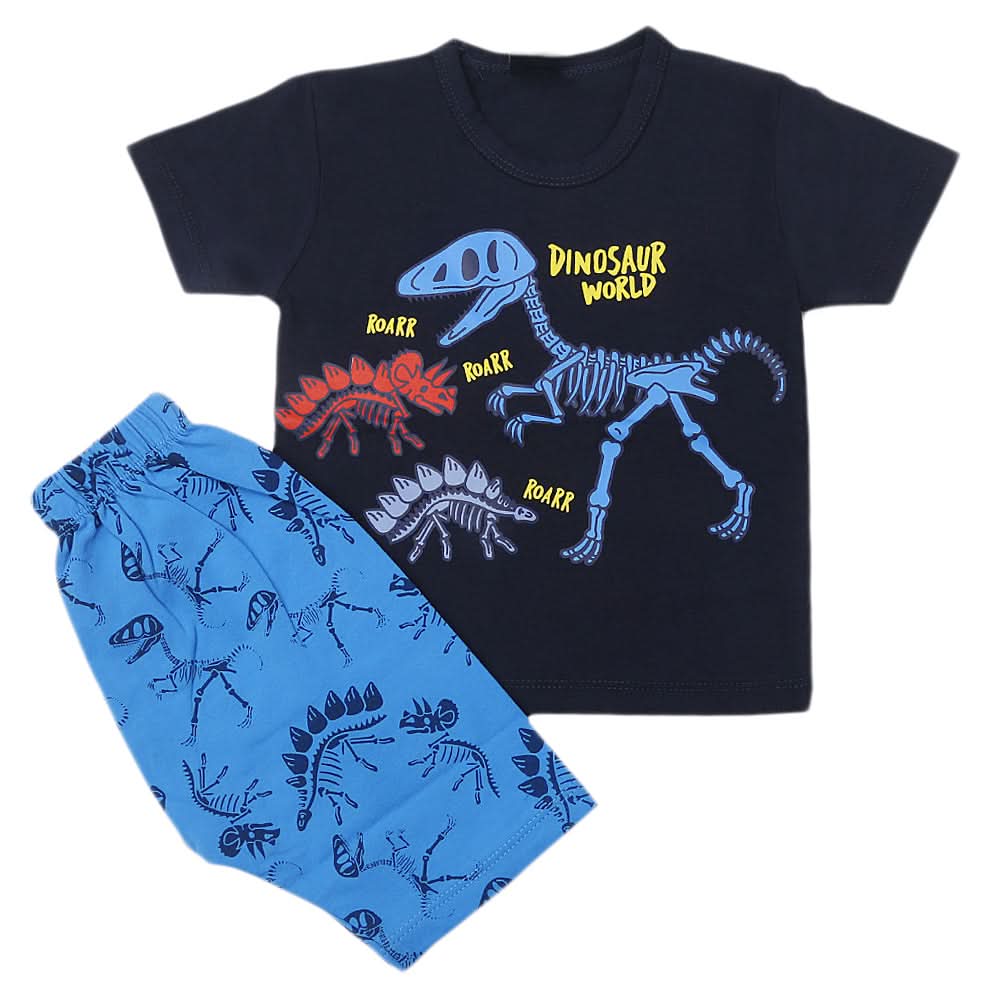 Boys Short Suit - Blue, Kids, Boys Sets And Suits, Chase Value, Chase Value
