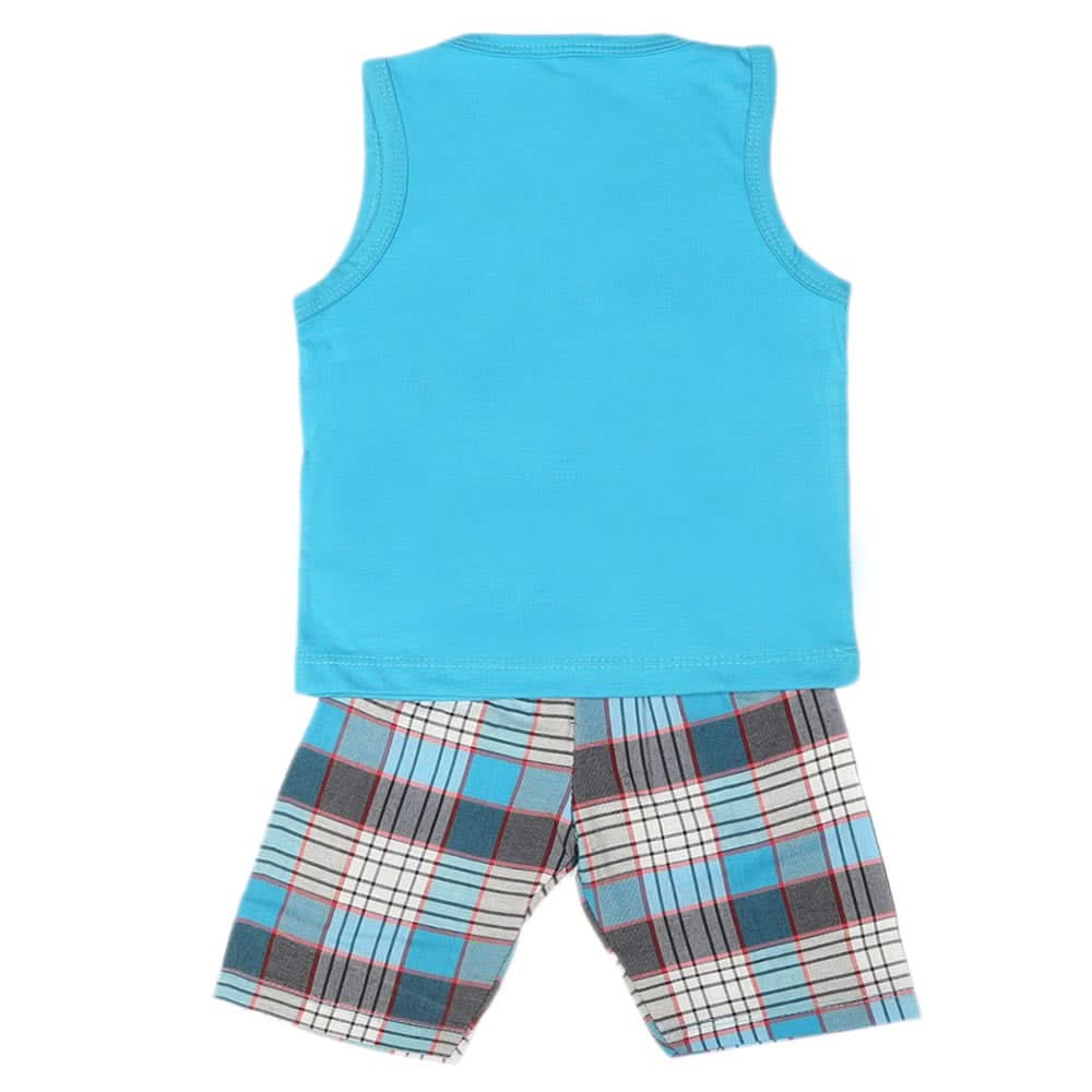 Boys 2 Pcs Sando Suit - Blue, Kids, Boys Sets And Suits, Chase Value, Chase Value