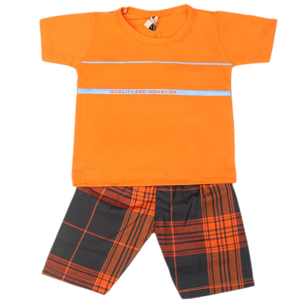 Boys 2 Pcs Suit Half Sleeves - Yellow, Kids, Boys Sets And Suits, Chase Value, Chase Value
