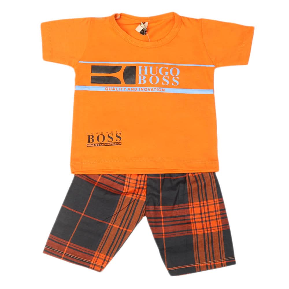 Boys 2 Pcs Suit Half Sleeves - Yellow, Kids, Boys Sets And Suits, Chase Value, Chase Value