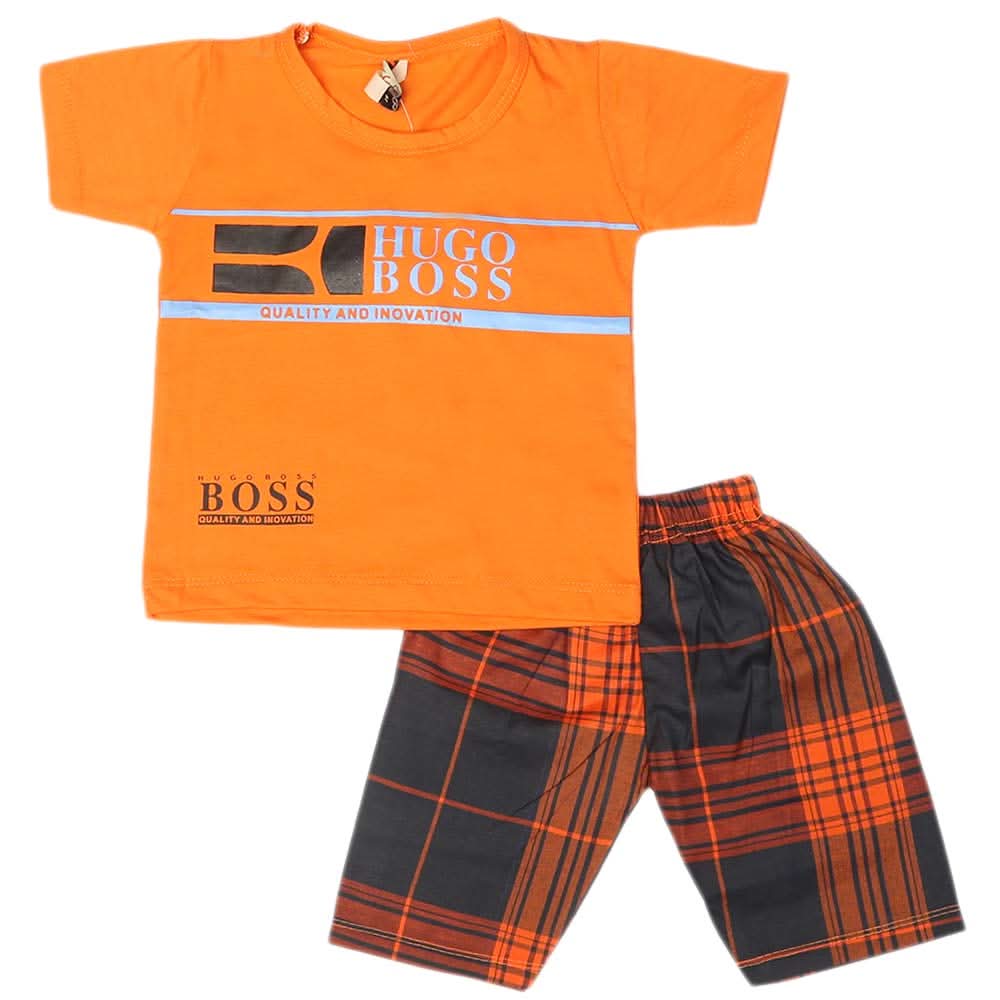 Boys 2 Pcs Suit Half Sleeves - Yellow, Kids, Boys Sets And Suits, Chase Value, Chase Value