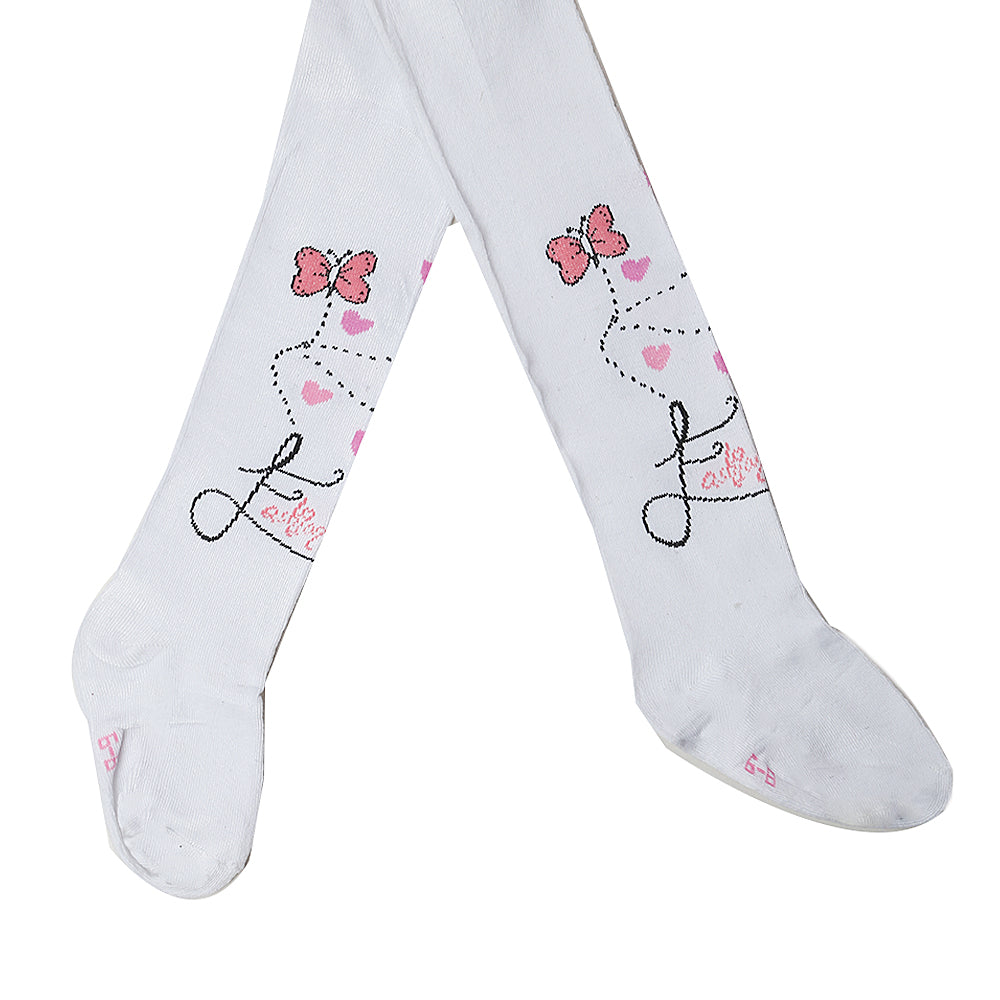 Girls Printed Legging - White, Kids, Tights Leggings And Pajama, Chase Value, Chase Value