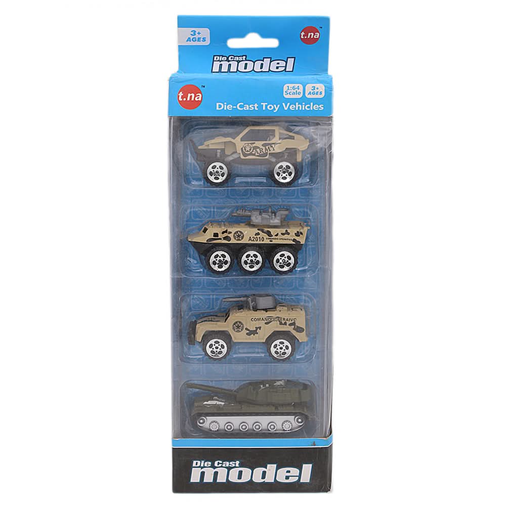 Die Cast Car Set 4 Piece - Multi, Kids, Battery Operated Toys, Chase Value, Chase Value