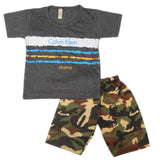 Boys 2 Pcs Suit Half Sleeves - Grey, Kids, Boys Sets And Suits, Chase Value, Chase Value