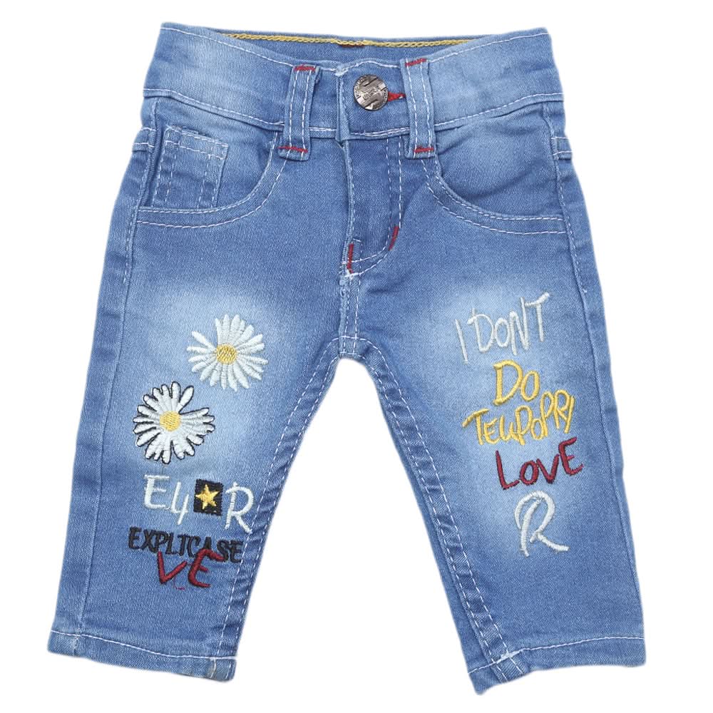 Newborn Girls Denim Pant - Blue, Kids, Newborn Girls Shorts Skirts And Pants, Chase Value, Chase Value