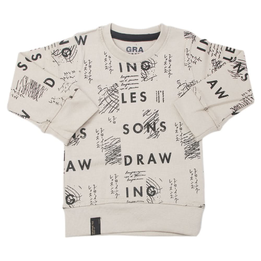 Boy's T-Shirt - Beige, Kids, Boys T-Shirts, Chase Value, Chase Value
