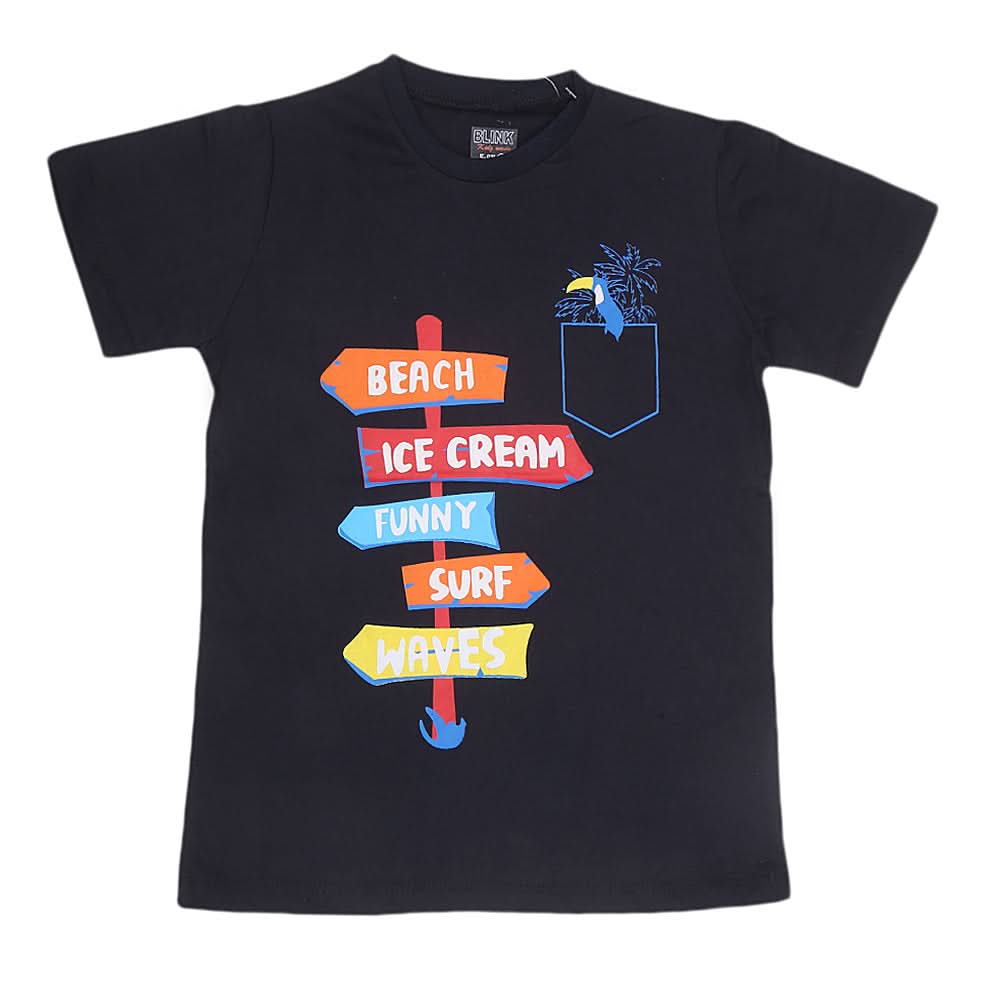 Boys Half Sleeves Jersey T-Shirt - Navy Blue, Kids, Boys T-Shirts, Chase Value, Chase Value