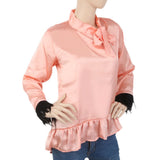 Women's Silk Top With Sleeve Lace - Peach, Women, T-Shirts And Tops, Chase Value, Chase Value