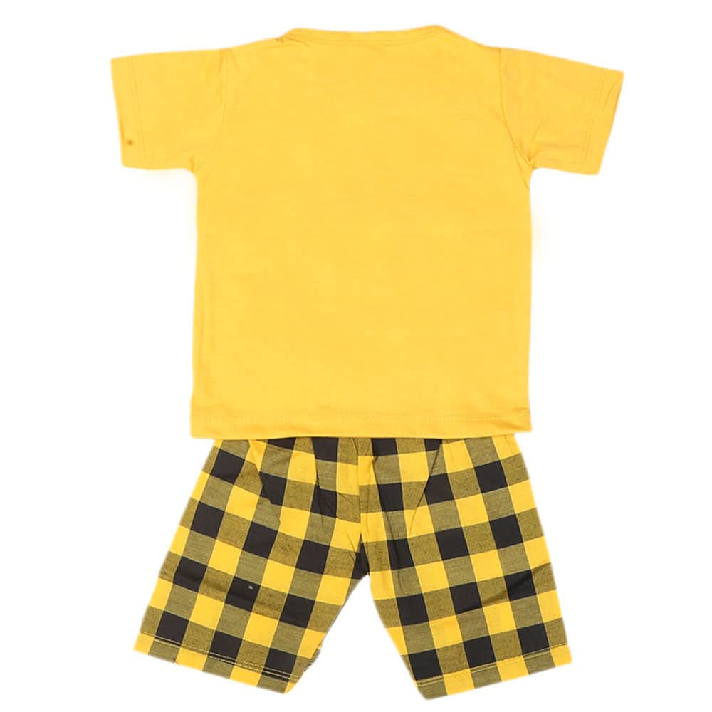 Boys 2 Pcs Suit Half Sleeves - Yellow, Kids, Boys Sets And Suits, Chase Value, Chase Value