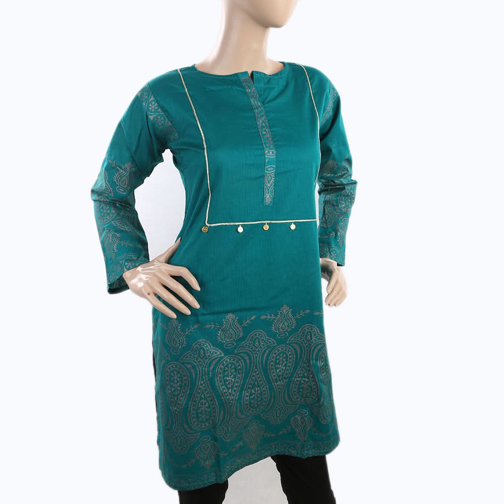 Women's Plain Kurti - Sea Green, Women, Ready Kurtis, Chase Value, Chase Value