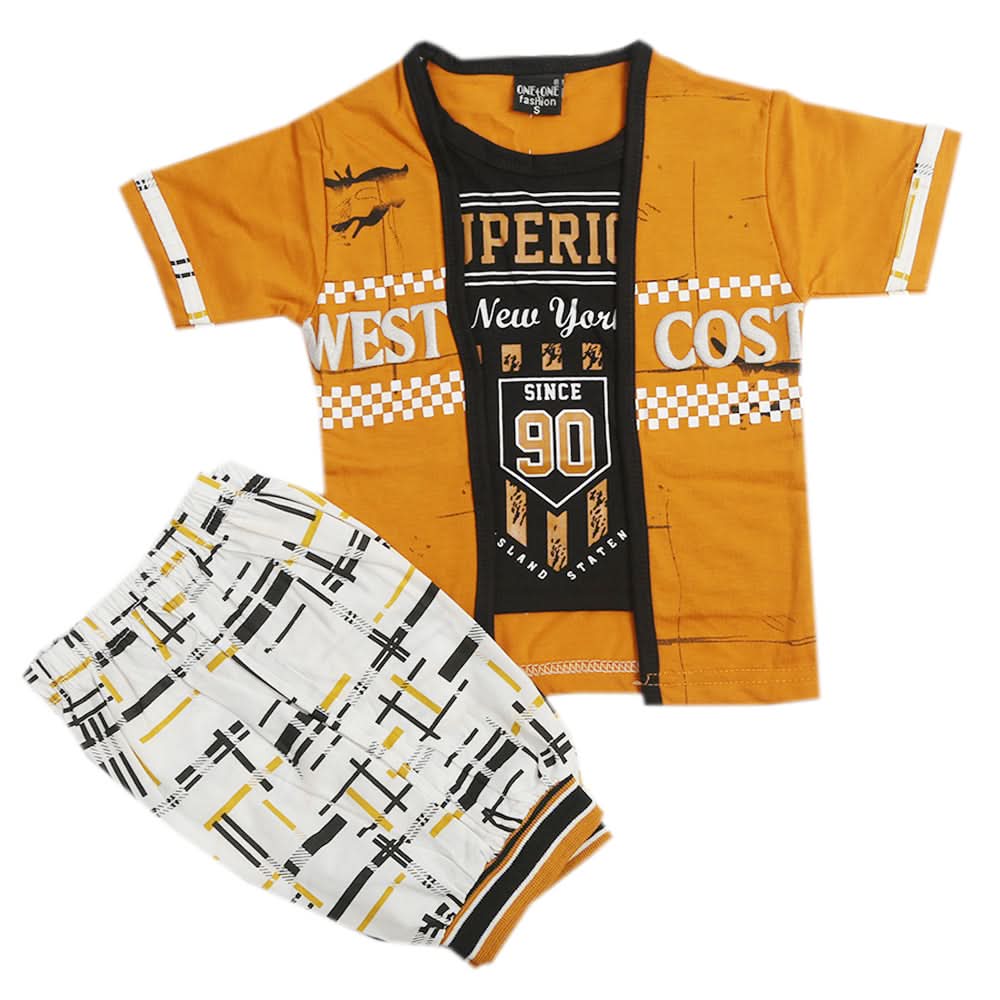 Boys Short Suit - Mustard, Boys Sets & Suits, Chase Value, Chase Value