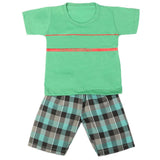 Boys 2 Pcs Suit Half Sleeves - Green, Kids, Boys Sets And Suits, Chase Value, Chase Value