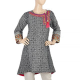 Women's Printed Embroidered  Kurti - Black, Women, Ready Kurtis, Chase Value, Chase Value