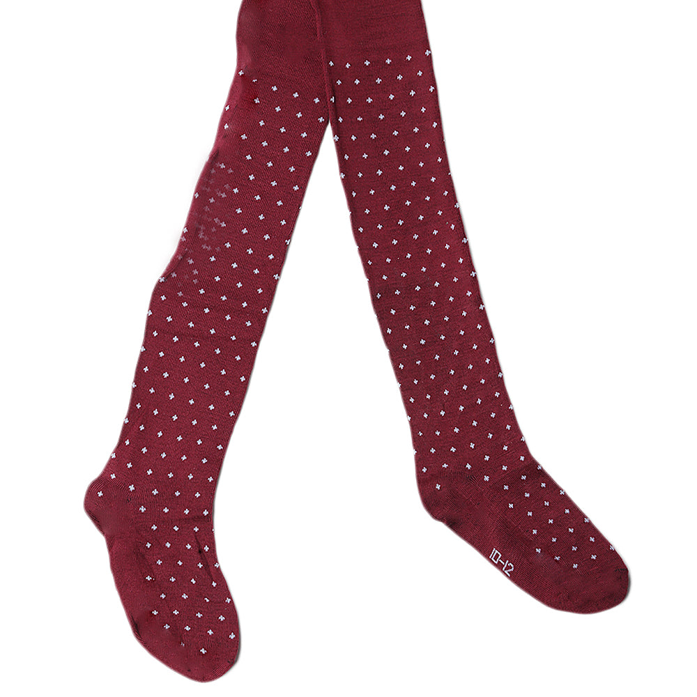 Girls Printed Legging - Maroon, Kids, Tights Leggings And Pajama, Chase Value, Chase Value