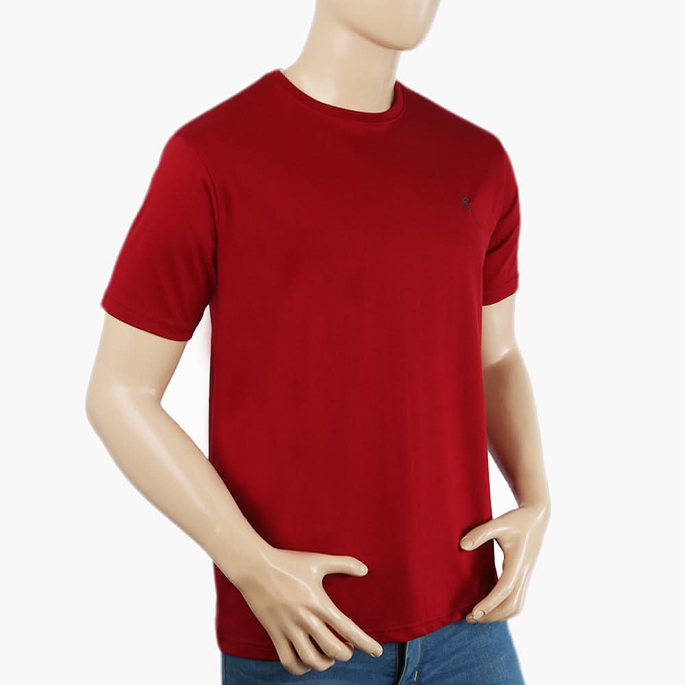 Men's Half Sleeves T-Shirt - Maroon, Men's T-Shirts & Polos, Chase Value, Chase Value