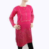 Women's Plain Kurti - Pink, Women, Ready Kurtis, Chase Value, Chase Value