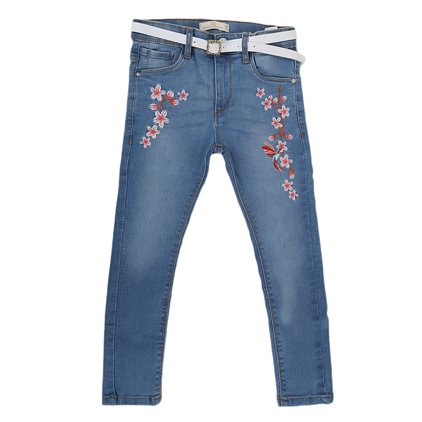 Eminent Girls Embroidered Pant - Blue, Kids, Girls Pants And Capri, Eminent, Chase Value
