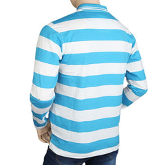 Men's Full Sleeves Polo T Shirt - Light Blue, Men, T-Shirts And Polos, Chase Value, Chase Value